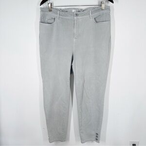 J. Jill Denim Light Gray Authentic Fit Jeans Size 16 Pants Straight Slim Ankle